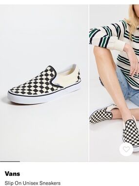 Vans Kids Checkerboard Slip-On - Black & White